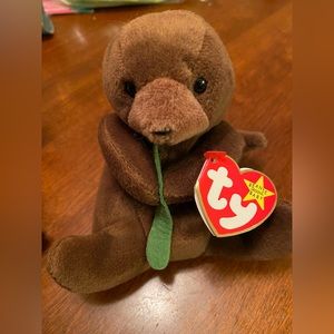 Beanie Babies Seaweed Otter 1995 PVC Filling New with Tags